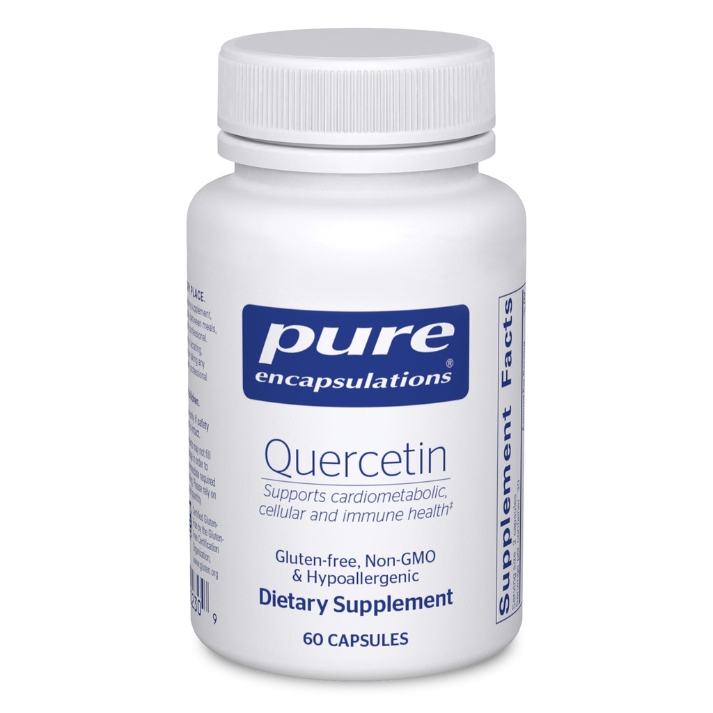Pure Enkapslinger Quercetin - 500 mg - Immunstøtte, Cellular helse og hjerte helse - Antioksidant Supplement - Glutenfri og ikke-GMO - 60 kapsler