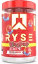 RYSE lastet pre treningspulver - Ring pop Cherry - Daglig pre-arbeid for menn og kvinner med 325 mg koffein, Beta alinine og citrullin for pumpe, fokus og energi - 30 serveringer
