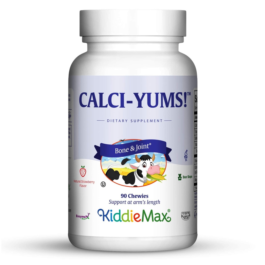 Maxi Helse KiddieMax Kalsium - CalciYum! - Flavored -Animal Formet Chewies - Kosher (90 Count)