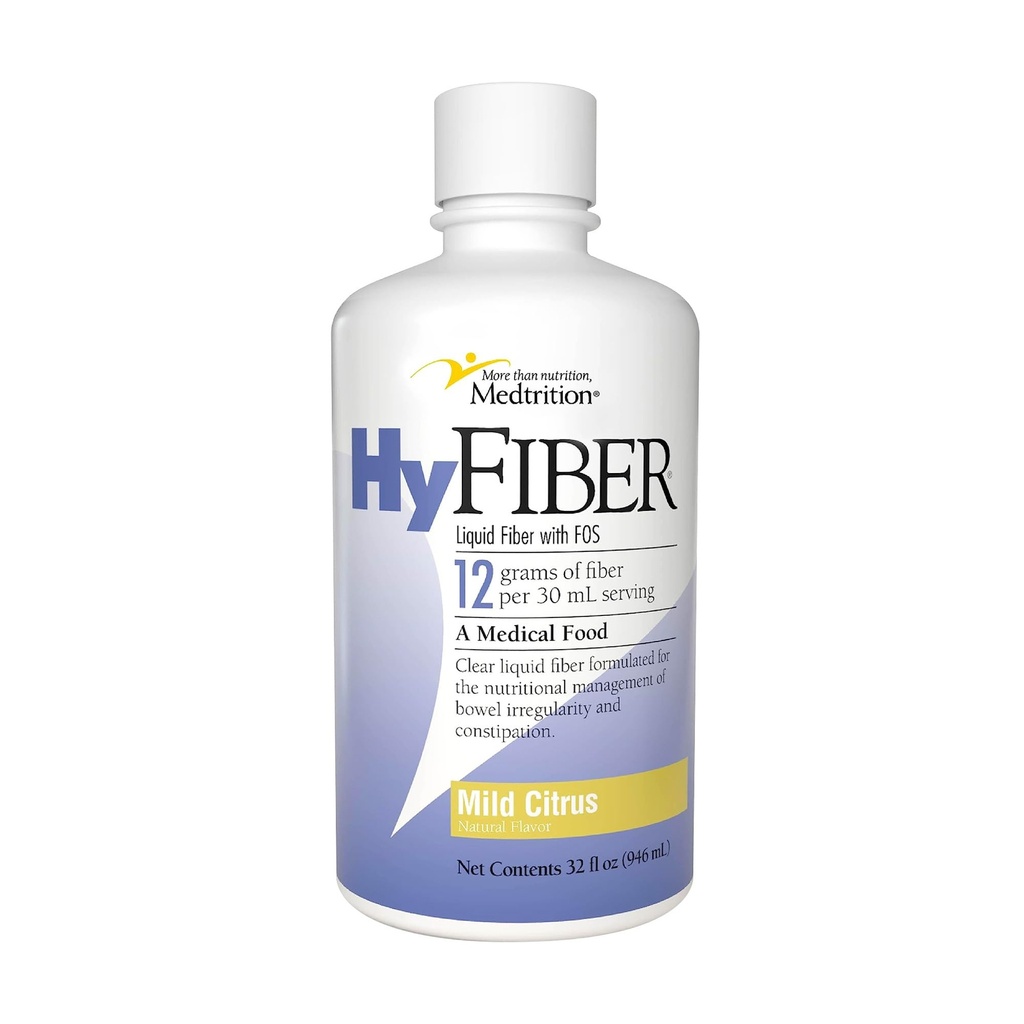 Meditasjon HyFiber daglig flytende fiber for regelmessighet og myke verktøy, 12 gram løselig fiber, 32 fl oz 1 flaske