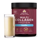 Gamle ernæringskollagen peptider pulver, multi kollagenprotein, kvinner og menn, Vitamin C, Probiotika, Hydrolysert kollagen, støtter hud, ledd, Gut Health, Vanilla, 60 Serveringer