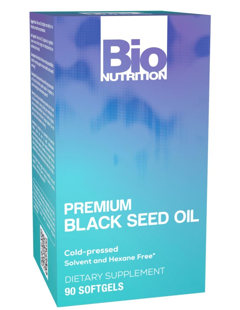 Bio Nutrition Black Seed Oil Premium 90 Softgels | Kald presset | Hår og hud