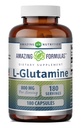 Amazing Formler L-Glutamine Aminosyre Supplement | 800 Mg Per Serving | 180 Kapsler | Ikke-GMO | Glutenfri |