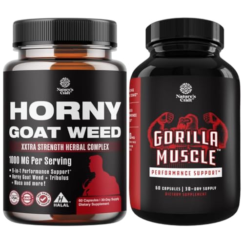 Bungle av Horny Goat Weed ekstrakt kompleks for menn og kvinner forbedret energi og utholdenhet og ekstra styrke testosteron booster for menn for muskel utvidelse utholdenhet og styrke
