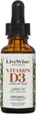 LiveWise Naturals Organic vitamin D3 flytende dråper, Vegan, Ikke-GMO, Plantebasert, 200 IU per dråpe, støtter immun, bein og humør helse, Easy-to-Absorb, i MCT Olje 1000 IU