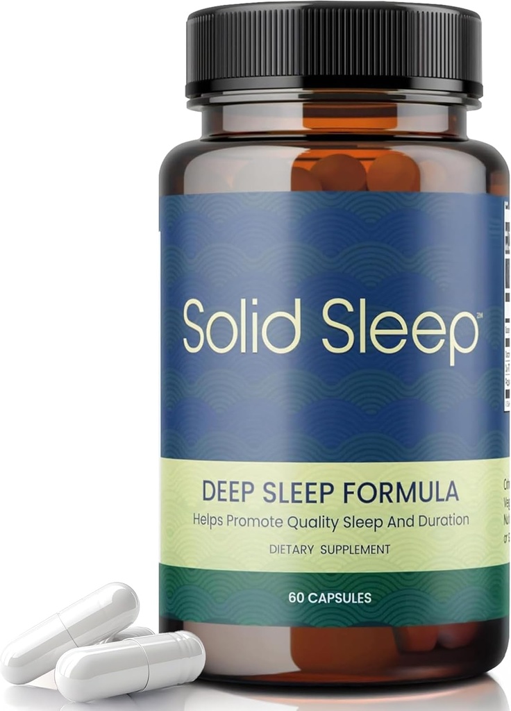 Deep Sleep Formula, Naturlig søvnhjelp uten melatonin, Magnesium Bisglicinate, L. Theanine, Inositol, søvnpiller for voksne, 60 Vegankapsler