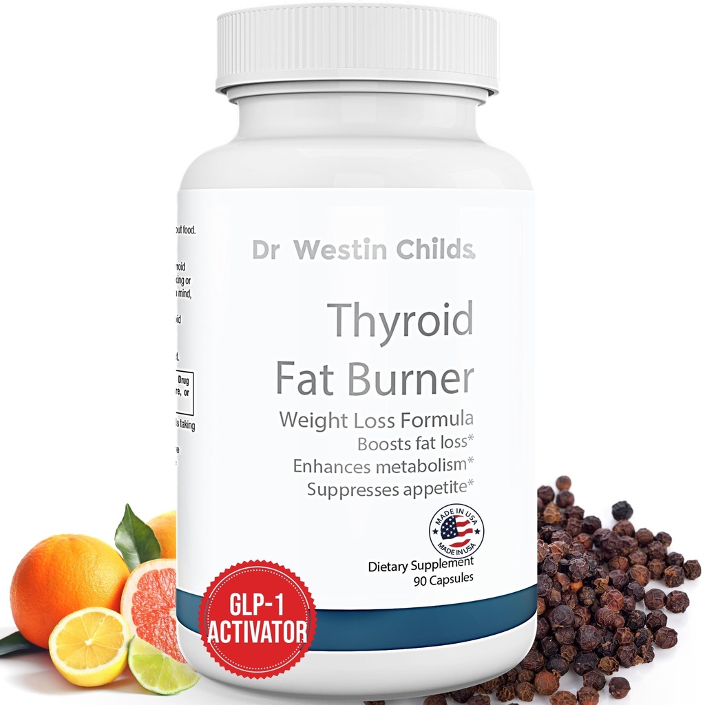 Dr. Westin Barn Thyroid Fettforbrenner - Raskt fungerende termogene vekttap Supplement for kvinner med hypothyroidisme, Hashimotos & hypertyreose for Waist Trimming, Bloating, 30 serveringer