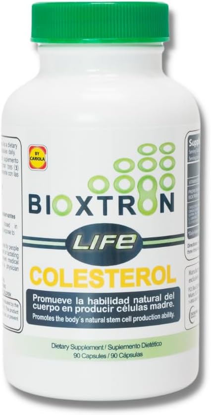 Bioxtron Life Cholesterol Natural AFA Stem Cell Supplement - Stemcelleproduksjon - Immunsystemstøtte - Støtter Kolesterol nivåer - Støtter Joints & Muskler - 90 Caps