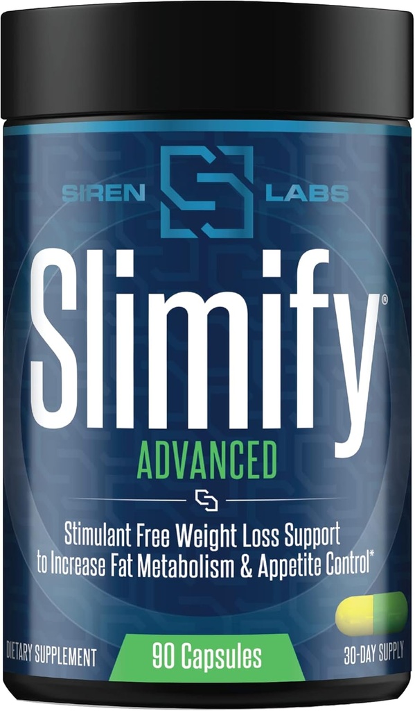 Slimify Advanced Fat Burner For Vekttap - Garcinia Cambogia, afrikansk mango, og korn av Paradise - Økt metabolisme, redusere appetitt, og øke energi - Stim gratis (90 kapsler)