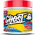 GHOST Gamer: Energi og fokus Støtte Formula - 40 Serveringer, svensk fisk - Nootropics & Naturlig Koffein for oppmerksomhet, nøyaktighet og reaksjonstid - Vegan, Glutenfri