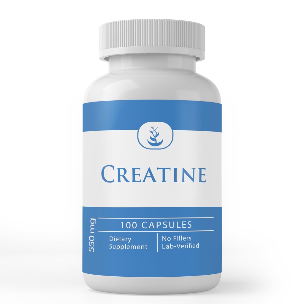 PURE ORIGINALE INGREDIENTS Kreatin, (100 kapsler) Alltid ren, ingen tilsetningsmidler eller fyllstoffer, Lab verifisert