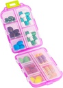 Reise pilleorganisator, Moisture Proof Daily Medicine Dispenser Box, liten ukentlig vitamin saken for kosttilskudd, Fish Oil, Meds, Pocket Pharmacy Søt Kapsel Container 10 Sammenligninger, Pink