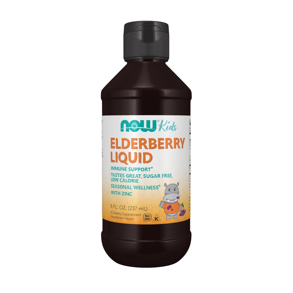 Supplement, flytende eldrebær for barn med sink og astragalus, immunstøtte*, 8-Ounce, emballasje kan variere