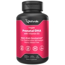 Naturalis Vegansk Prenatal med full Specrum Omega-3 | Algae DHA, EPA, DPA, vitamin D3 & aktiv Folat L 5-MTHF | Vegansk samfunn sertifisert, Sustainablely Sourced, ikke-GMO og soya gratis | 60 Veggie Softgels