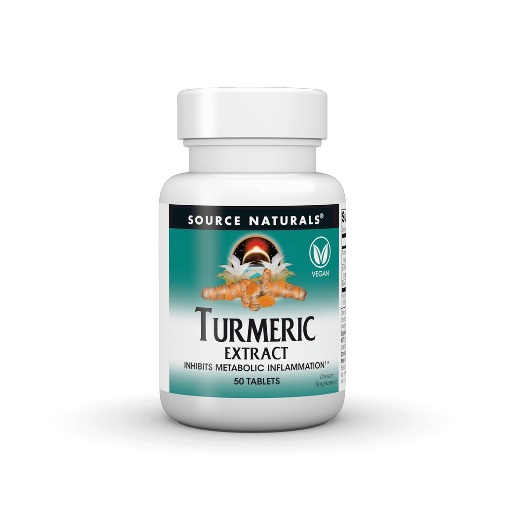 Kilde Naturals Turmeric Extract - Støtter sunn inflammatorisk respons - 50 tabletter