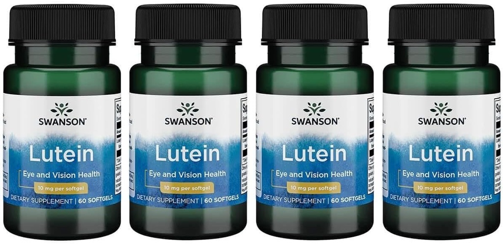 Swanson Lutein 10 Milligrams 60 Sgels (4 Pakke)