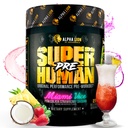 ALPHA LION Superhuman Pre Workout pulver, Beta alinine, L-Taurin & Tri-kilde koffein for regenerert energi og fokus, Nitric Oxid & Citrullin for pumpe (21 Serveringer, Miami Vice)