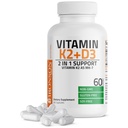 Bronson vitamin K2 D3 (MK7) Supplement ikke-GMO formel D3 5000IU (125 mikrog) og 90 mikrog K2 MK-7, lett å svelge D & K kompleks, 60 kapsler