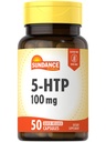Sundance 5-HTP 100mg | 50 kapsler | 5 Hydroxtryptophan | Ikke-GMO & Glutenfri Supplement
