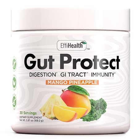 Grønn Superfood Powder med probiotika og prebiotika – Super Greens Powder, Smoothie & Juice Mix Powder - Digestiv helse, immunhelse og regelmessig støtte – Mango, Pineapple