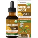 Dandelion Root Extract Drops, Diente de Leon Organico Hierba, Dandelion Supplement Formula w/Milk Thistle Turmeric for Detox Cleanse, Digestion & Immune Support, alkoholfri tinktur. 2oz