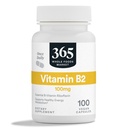 365 av hele matmarkedet, vitamin B2, 100Mg, 100 grønnsaker kapsler