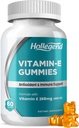 Vitamin E Gummies 268mg 400 IU, Naturlig vitamin E Chewable Supplement for voksne, kvinner og menn, Hud og immun helse, Antioksidant, Orange Flavor, 60 greve