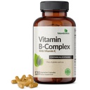 Futurebiotika Vitamin B kompleks med vitamin C støtter energiproduksjon, nervesystem og immunstøtte - Ikke-GMO, 120 vegetariske kapsler