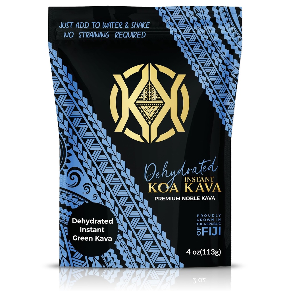 Dehydrert Instant Kava - 100% Dehydrert Instant Green Fijian Kava Root Powder, 4 oz (113g)