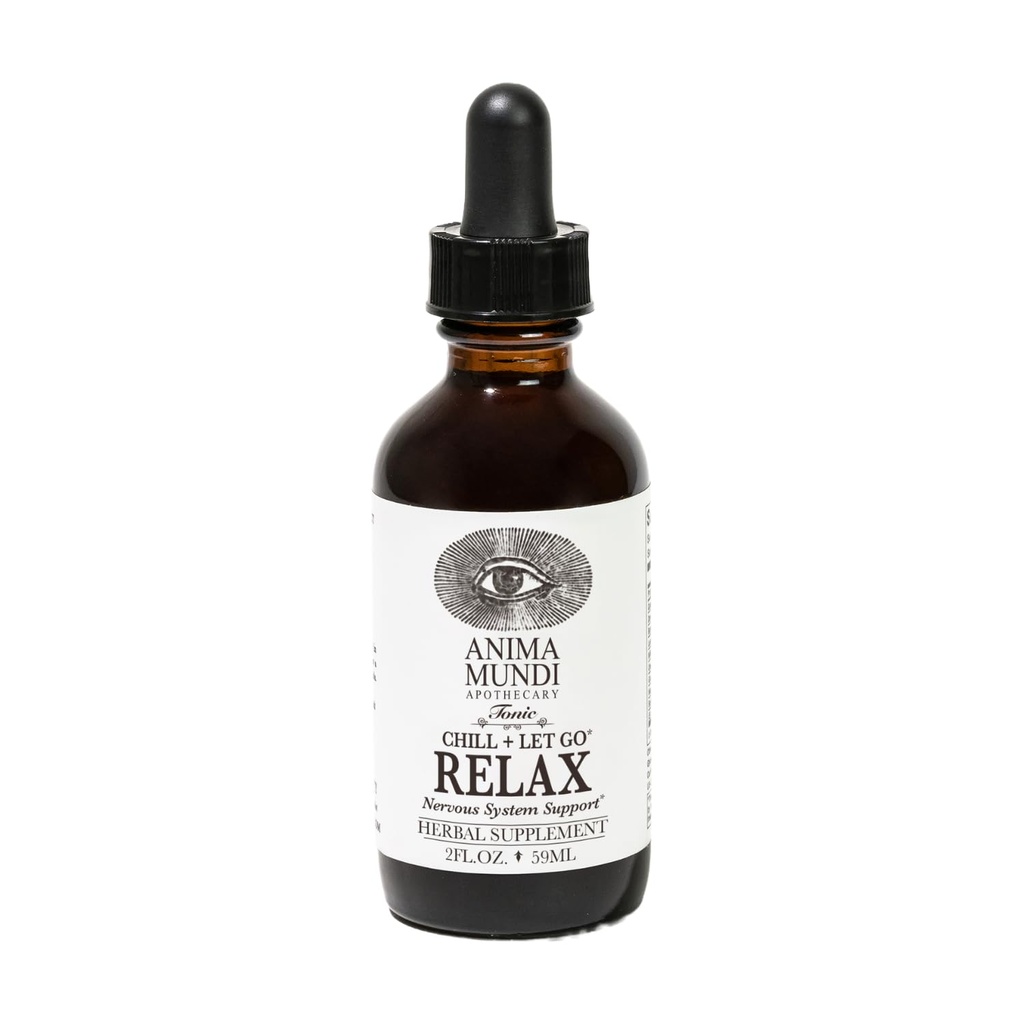 Anima Mundi Apothecary Avslappende Tonic Nervesystem Støtte - Natural Calm Aid & Mood Enhancer - Oppnå Stress Relief med sitron Balm, Passionflower, Kamille, Ashwagandha Root & Lavender (2 fl oz)