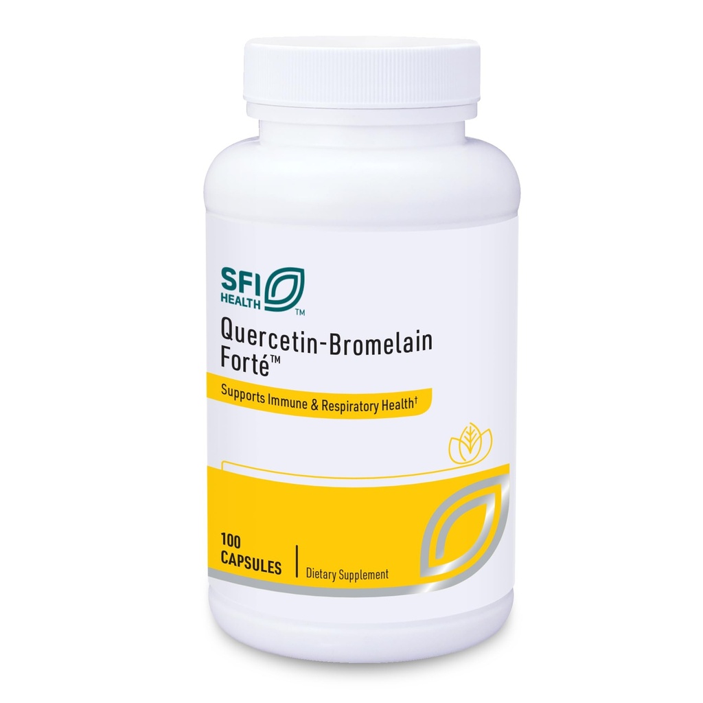 Klaire Labs SFI Helse Quercetin-Bromelain Forte - Immun & Seasonal Support Enzymer med pankreatiske, proteolytiske, Bromelain, Papain Enzymer & Bioflavonoider (100 kapsler)