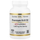 California Gold Nutrition Premium Krill Oil med Superba2 Biotilgjengelig Omega-3 fra Antarktis krill - hjerte og hjerne helse støtte - Glutenfri, ikke-GMO - 1000 mg - 60 Fish Gelatin Softgels