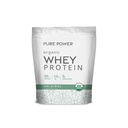 Dr. Mercola Pure Power Organic Whey Protein - 20 g Protein - støtter muskelvekst og energi - Grass-Fed Whey Concentrate - 15 Services (20,60 oz) - Original