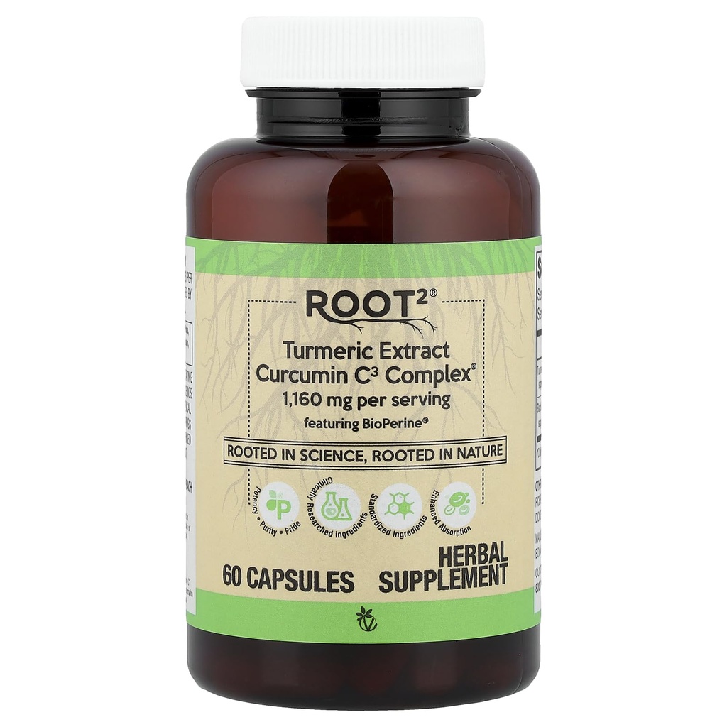 Vitacost Turmeric Extract Curcumin C3 Complex med Bioperine - 1.160 mg per servering - 60 kapsler