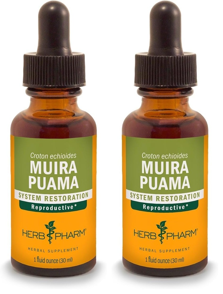 Herb Pharm Muira Puama ekstrakt for reproduktiv systemstøtte - 1 Ounce (pakke med 2)