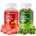 Superfood frukter og grønnsaker Gummies (120 Chews), 12+ Superfrukter og 30 grønnsaker, frukt og urter, frukt og grønnsaker vitaminer, ikke-GMO, Pektin-basert, Glutenfri