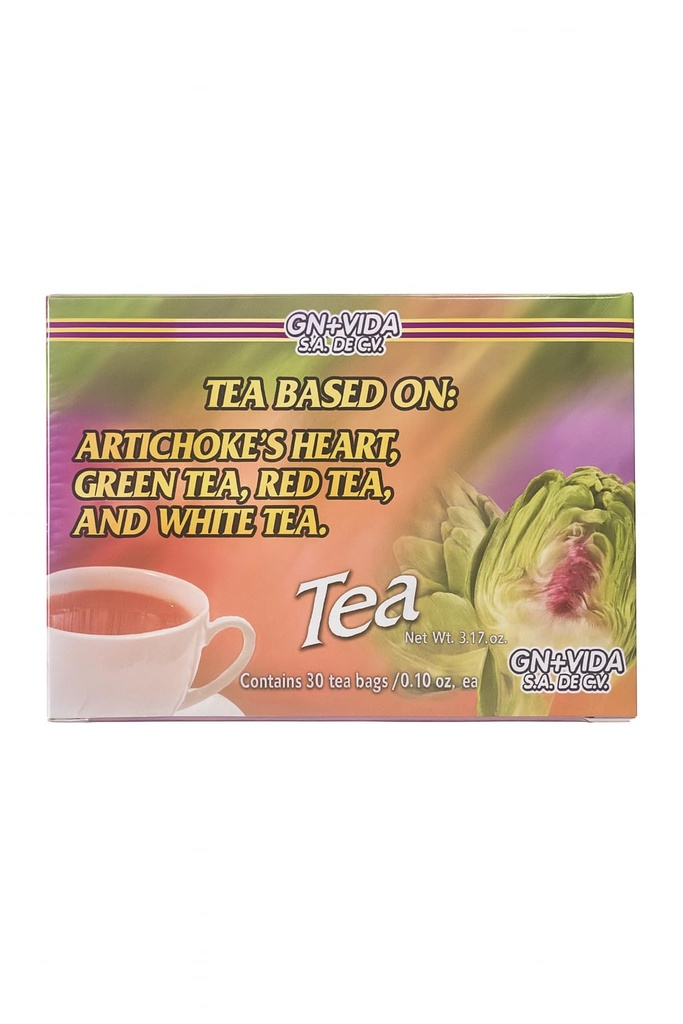 1 Box/Caja Alcachofivida Artichoke TEA-boks med 30 teposer / Caja con 30 sobres de te