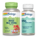 SOLARAY Irsk hav Moss og total rens uric syre - velvære og felles helse Bundle w/naturelt forekommende vitaminer, mineraler, levende bakterier, pluss tart Cherry, turmerisk og cellery frø, 100/60ct