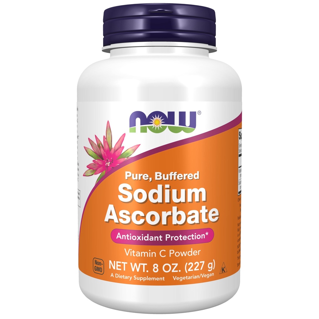 NU Kosttilskudd, Natrium Askorbat pulver, Buffered, Antioksidant beskyttelse*, 8-Ounce