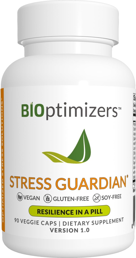 BIoptimizers Stress Guardian – Stress Relief Capsule – Rest Support Management - 90 Kapsler