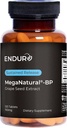 MegaNatural BP, Grape Seed Extract Kosttilskudd med frigivelse California Grape Seed Extract Herbal Kosttilskudd for optimalisert absorpsjon og støtte Energi, 150 mg, 120 Tabletter