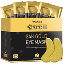 24k Gull Under Øye Patches (25 Par), øyemaske, Kollagen hudpleie produkter, Øyelapper for Puffy Øye, øyemasker for mørke sirkler og puffiness