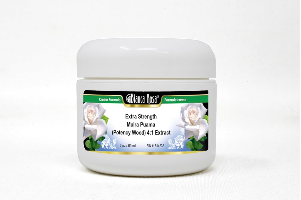 Bianca Rosa Extra styrke Muira Puama (Potency Wood) 4:1 Ekstrakt krem (2 oz, ZIN: 514232) - 3 Pack