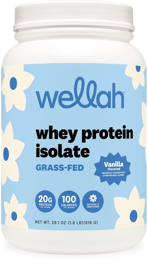 Wellah Protein din Whey (30 Serveringer, Vanilla) - Whey Protein Isolate Protein