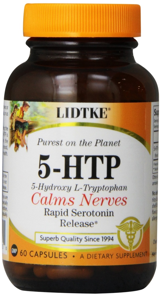 Lidtke Technologies Diett Supplement 5-HTP kapsler, 60 greve