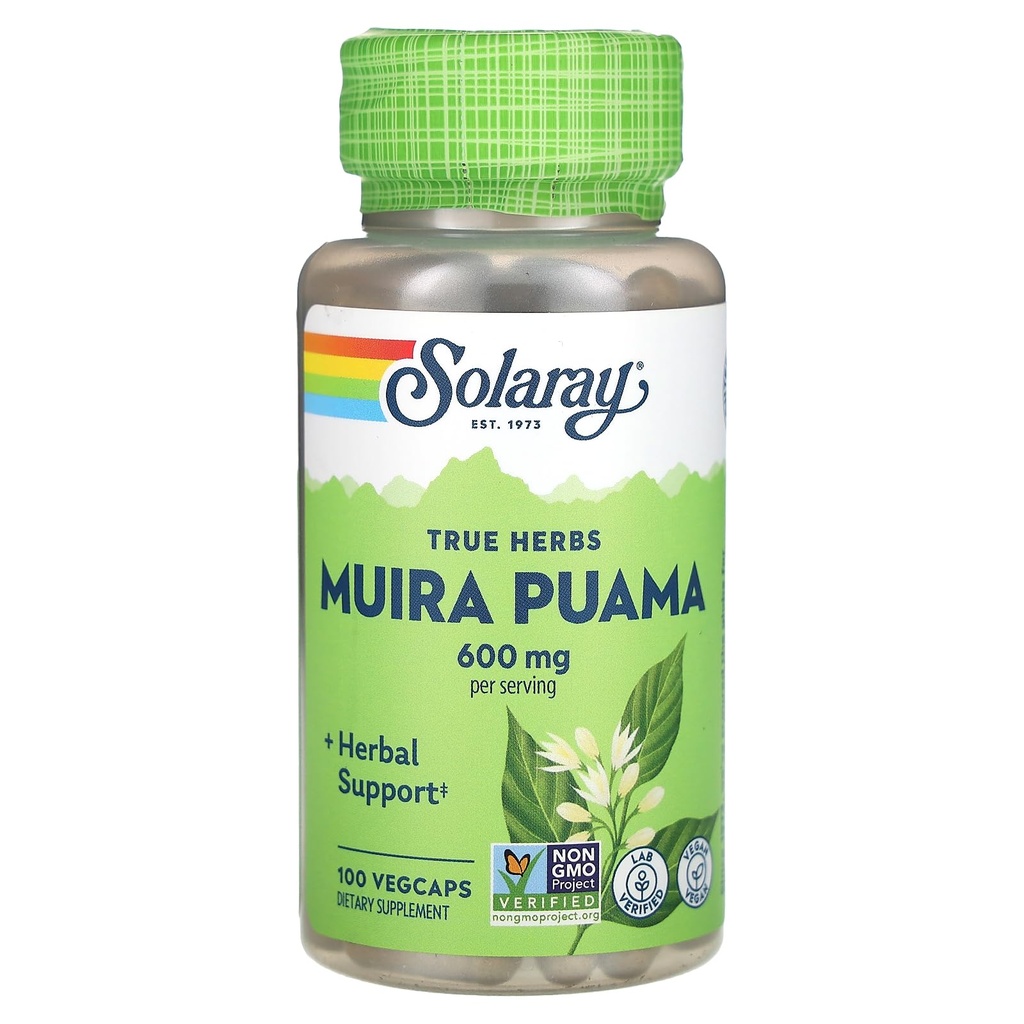 SOLARAY Muira Puama - 300 mg - 100 kapsler