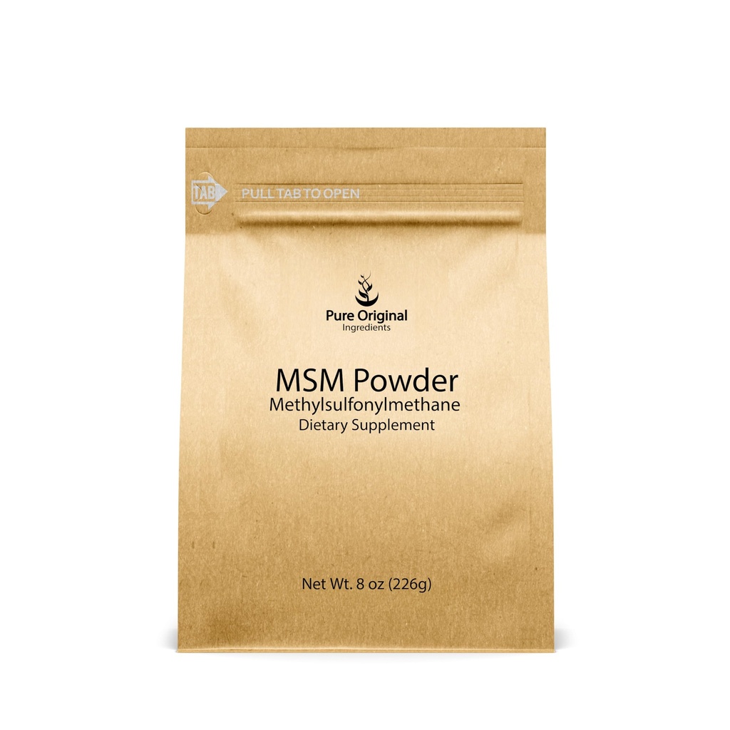 PURE ORIGINAL INGREDIENTS Metylsulfonylmetan (8 oz) MSM, naturlig svovel, kosttilskudd