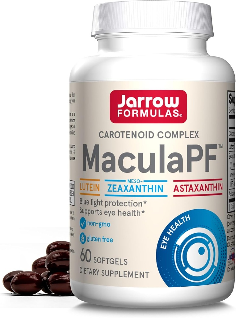 Jarrow Formulas® MaculaPF Carotenoid Complex, Dietary Supplement, støtter øyehelse, 60 Softgels, opp til 60 dagers forsyning