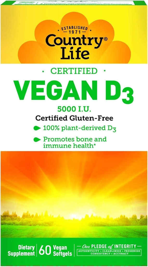 Landliv Vegan D3, 60 greve