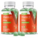 Viteey Chewable Vitamin C Gummies for voksne - 1050mg Maksimal styrke immunstøtte Supplement - Vegan, Glutenfri - 180 Count